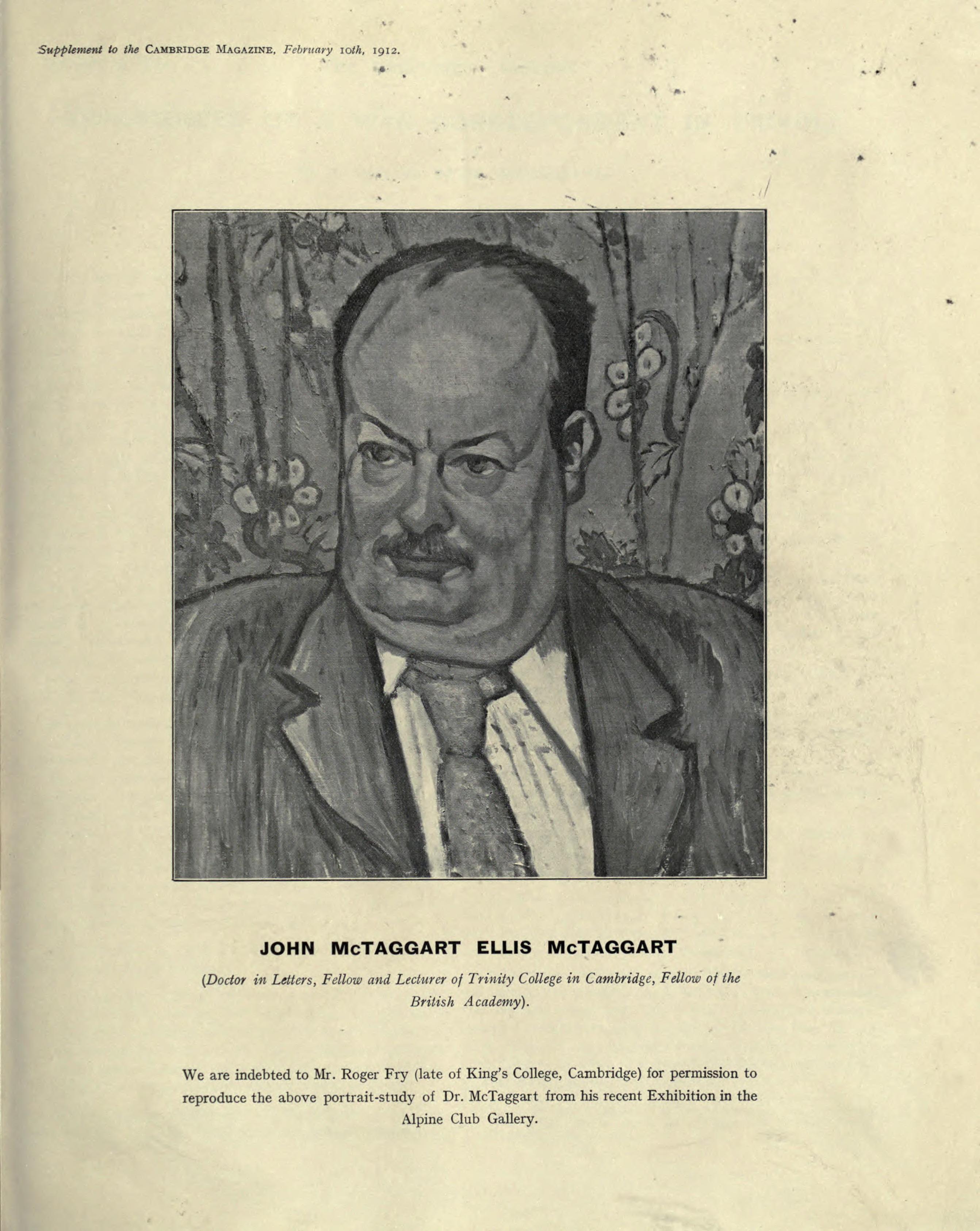J. M. E. McTaggart photo