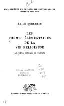 Les Formes élémentaires de la vie religieuse