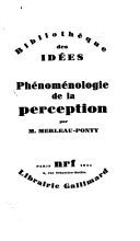 Phénoménologie de la perception