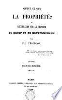 Qu'est-ce que la propriété ?