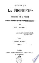 Qu'est-ce que la propriété ?
