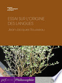 Essai sur l'origine des langues