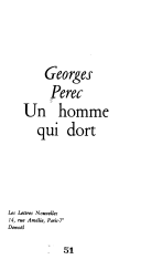 Un homme qui dort