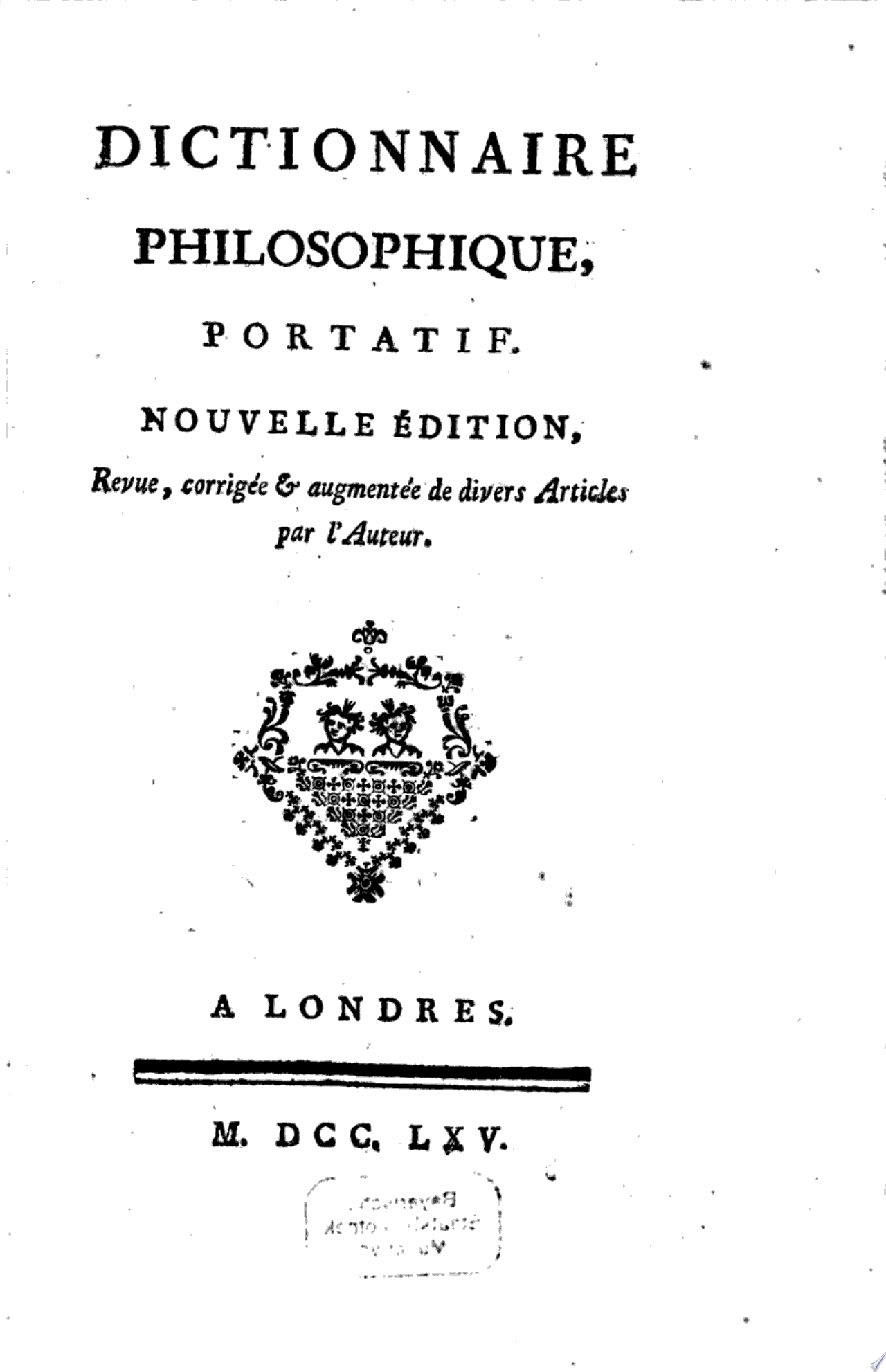 Dictionnaire philosophique